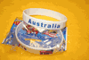 2 AUSTRALIA WHITE SILICONE BRACELETS ADULT SIZE FIFA WORLD CUP SOCCER
