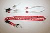 2 AUSTRIA COUNTRY FLAG LANYARDS KEYCHAINS PASSHOLDERS VARIETY .. NEW