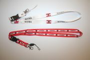 2 AUSTRIA COUNTRY FLAG LANYARDS KEYCHAINS PASSHOLDERS VARIETY .. NEW