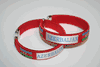 2 AZERBAIJAN RED COUNTRY FLAG FLEXIBLE C BRACELETS WRISTBANDS .. NEW