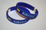 2 BAHAMAS COUNTRY FLAG FLEXIBLE C BRACELETS WRISTBANDS .. NEW