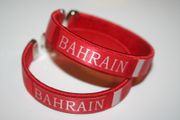 2 BAHRAIN RED COUNTRY FLAG FLEXIBLE BRACELETS WRISTBANDS .. NEW