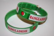 2 BANGLADESH GREEN COUNTRY FLAG FLEXIBLE BRACELETS WRISTBANDS .. NEW