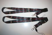 2  BARACK OBAMA 44TH PRESIDENT USA HIGH QUALITY BLACK LANYARDS KEYCHAINS PASSHOLDERS .. NEW