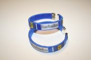 2 BARBADOS BLUE COUNTRY FLAG FLEXIBLE C  BRACELETS WRISTBANDS ... CRICKET SOCCER ...NEW
