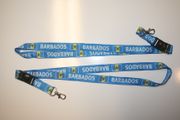 2 BARBADOS BLUE LANYARDS KEYCHAINS PASSHOLDERS ... SOCCER CRICKET ... NEW