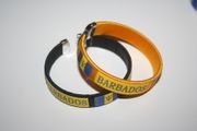 2 BARBADOS COUNTRY FLAG FLEXIBLE C BRACELETS WRISTBANDS .. CHOOSE YOUR COLOR .. NEW