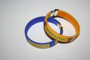 2 BARBADOS COUNTRY FLAG FLEXIBLE C BRACELETS WRISTBANDS .. CHOOSE YOUR COLOR .. NEW