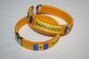 2 BARBADOS YELLOW COUNTRY FLAG FLEXIBLE C BRACELETS WRISTBANDS . NEW