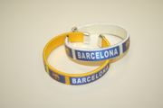 2 BARCELONA FOOTBALL SOCCER CLUB FLEXIBLE BRACELET WRISTBAND ... CHOOSE YOUR COLOR .. NEW