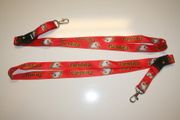 2 BENFICA FC EAGLE SOCCER FOOTBALL LANYARDS KEYCHAINS PASSHOLDERS NECKSTRAPS ... NEW