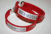 2 BERMUDA RED COUNTRY FLAG FLEXIBLE BRACELETS WRISTBANDS .. NEW