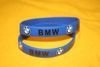 2 BMW BLUE SILICONE CAR AUTOMOBILE BRACELETS WRISTBANDS  ... ADULT AND KIDS SIZES ... NEW