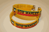 2 BOB MARLEY YELLOW PICTURE FLEXIBLE METAL NYLON BRACELET WRIST BAND .. NEW