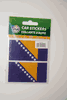 2 BOSNIA COUNTRY FLAG SET OF CAR BUMPER STICKERS DECAL EMBLEM .. NEW