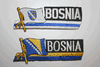 2 BOSNIA COUNTRY FLAG WORD IRON-ON PATCHES CRESTS BADGES .. NEW