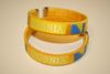 2 BOSNIA YELLOW COUNTRY FLAG FLEXIBLE METAL NYLON BRACELETS WRIST BANDS ... NEW