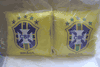 2 BRASIL CBF FIFA WORLD CUP SOCCER FOOTBALL LARGE PILLOW ... BRAZIL .. NEW