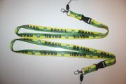 2 BRASIL FIFA WORLD CUP SOCCER FOOTBALL HIGH QUALITY LANYARDS KEYCHAINS PASSHOLDERS .. BRAZIL .. NEW