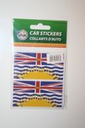 2 BRITISH COLUMBIA PROVINCIAL FLAG SET OF CAR BUMPER STICKERS DECAL EMBLEM ...  BC CANADA .. NEW