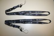 2 BUICK BLACK HIGH QUALITY CAR LANYARDS KEYCHAINS PASSHOLDERS .. AUTOMOBILE .. NEW