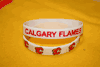 2 CALGARY FLAMES SILICONE WHITE BRACELETS (ADULT AND KIDS SIZES AVAILABLE) NHL HOCKEY 