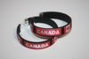 2 CANADA BLACK COUNTRY FLAG FLEXIBLE C BRACELETS WRISTBANDS ... NEW