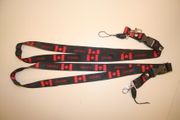 2 CANADA BLACK COUNTRY FLAG LANYARDS KEYCHAINS PASSHOLDERS ... NEW