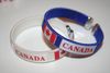 ***SOLD OUT ***2 CANADA BLUE & WHITE COUNTRY FLAG FLEXIBLE METAL NYLON BRACELETS ... CHOOSE YOUR COLOR CANADIAN ... NEW