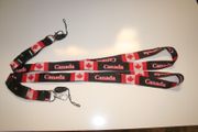 2 CANADA COUNTRY FLAG BLACK LANYARDS KEYCHAINS PASSHOLDERS ... SOCCER HOCKEY ... NEW