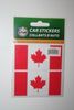 2 CANADA COUNTRY FLAG SET OF CAR BUMPER STICKERS DECAL EMBLEM .. CANADIAN .. NEW