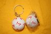 2 CANADA COUNTRY FLAG SOCCER BALLS FOOTBALL KEYCHAINS ...NEW