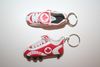 2 CANADA COUNTRY FLAG SOCCER SHOE CLEAT KEYCHAINS ... CANADIAN FIFA WORLD CUP .. NEW