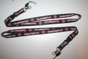 2  CANADA MAPLE LEAFS BLACK LANYARDS KEYCHAINS PASSHOLDERS ...NEW