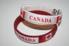 2 CANADA RED & WHITE COUNTRY FLAG FLEXIBLE METAL NYLON BRACELETS ... CHOOSE YOUR COLOR  CANADIAN ...NEW