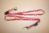 2  CANADA RED & WHITE STRIPED COUNTRY FLAG LANYARDS KEYCHAINS PASSHOLDERS ...NEW