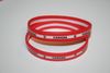 2 CANADA SOCCER BALL FOOTBALL COUNTRY FLAG COLORS LAYERED SILICONE BRACELETS WRISTBANDS .. ADULTS AND KIDS SIZES .. NEW