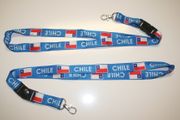 2 CHILE BLUE COUNTRY FLAG LANAYRDS KEYCHAINS PASSHOLDERS NECKSTRAPS ... NEW