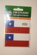 2 CHILE COUNTRY FLAG SET OF CAR BUMPER STICKERS DECAL EMBLEM .. NEW