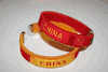 2 CHINA COUNTRY FLAG FLEXIBLE METAL NYLON BRACELETS ... 2 RED OR 2 YELLOW OR (1 RED & 1 YELLOW)... NEW