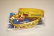 2 COLOMBIA YELLOW COUNTRY FLAG SILICONE BRACELETS ...NEW