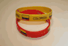 2 COLOMBIO COUNTRY FLAG SILICONE BRACELETS 1 RED AND 1 YELLOW ...NEW