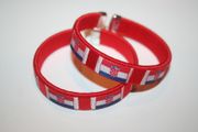 2 CROATIA COUNTRY FLAG FLEXIBLE C BRACELETS WRISTBANDS .. NEW