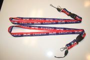2 CROATIA COUNTRY FLAG SOCCER FOOTBALL LANYARDS KEYCHAINS PASSHOLDERS ... FIFA WORLD CUP EURO CUP .. NEW