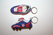 2 CROATIA HRVATSKA COUNTRY FLAG SOCCER FOOTBALL SHOE CLEAT KEYCHAINS .. NEW