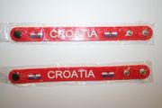 2 CROATIA RED COUNTRY FLAG WRISTBANDS BRACELETS .. HRVATSKA .. NEW