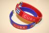 2 CUBA COUNTRY FLAG FLEXIBLE METAL NYLON BRACELETS WRISTBANDS .. CHOOSE YOUR COLOR .. NEW