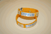 2 CYPRUS  YELLOW COUNTRY FLAG FLEXIBLE BRACELET WRISTBAND .. NEW
