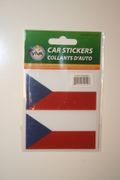 2 CZECH REPUBLIC COUNTRY FLAG SET OF CAR BUMPER STICKERS DECAL EMBLEM ..NEW