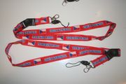 2 CZECH REPUBLIC RED COUNTRY FLAG LANYARDS KEYCHAINS PASSHOLDERS .. NEW